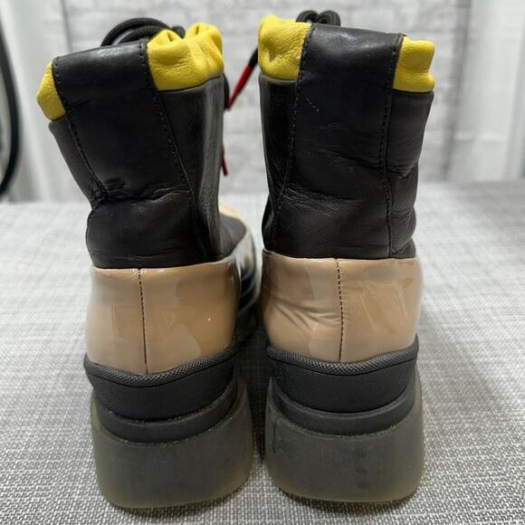 Montelliana Lucy Boot in Black Cedar Lug Sole Wool‎ Lining Leather Winter (38) - Picture 6 of 13